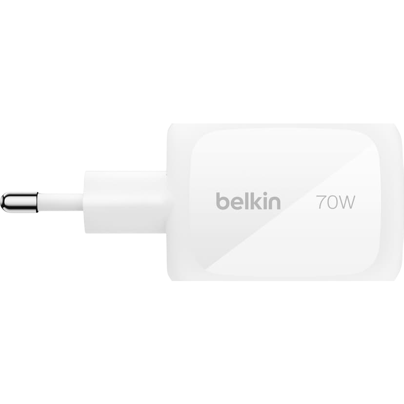 chargeur secteur pour réseau Belkin BoostCharge Pro 3-Port GaN Wall Charger 70W White - WCH018HQWH - photo 2
