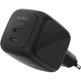 Network charger Belkin BoostCharge Pro Dual USB-C GaN Wall Charger 67W Black (WCH020kqBK)