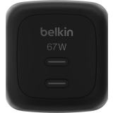 Network charger Belkin BoostCharge Pro Dual USB-C GaN Wall Charger 67W Black (WCH020kqBK)