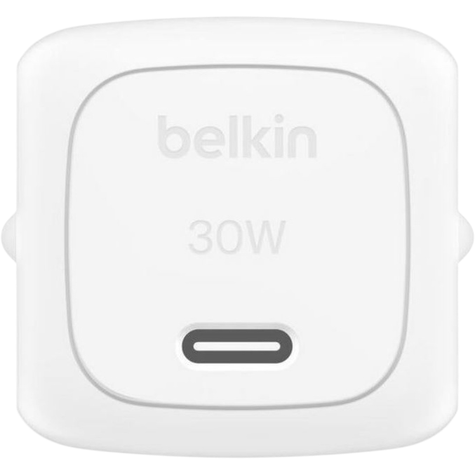 Network charger Belkin BoostCharge USB-C Wall Charger 30W + USB-C Cable White - WCA008kq1MWH-B6 - photo 3