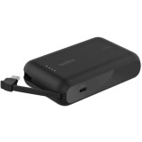 External Power Bank Belkin BoostCharge Power Bank 10K with Integrated Cable Black (BPB021hqBK)