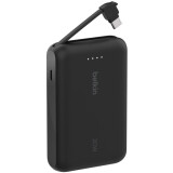 External Power Bank Belkin BoostCharge Power Bank 10K with Integrated Cable Black (BPB021hqBK)