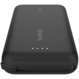 External Power Bank Belkin BoostCharge Power Bank 10K with Integrated Cable Black (BPB021hqBK)