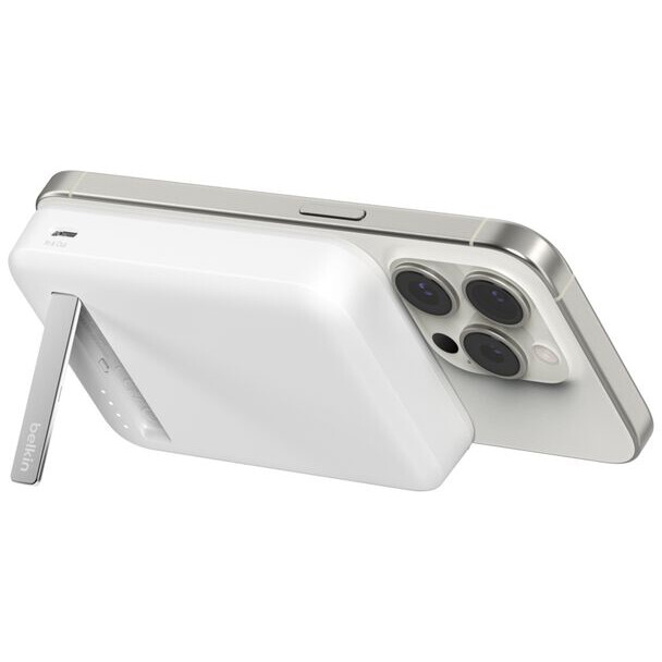 Externer Akku Belkin BoostCharge Pro Magnetic Power Bank with Qi2 15W 8K White - BPD007btWH - Foto 3