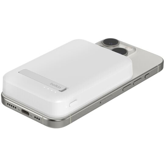 Externer Akku Belkin BoostCharge Pro Magnetic Power Bank with Qi2 15W 8K White - BPD007btWH - Foto 4