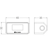 Coolant temperature sensor for the cooling system Bykski B-T-CS-X Black (C13-0174)