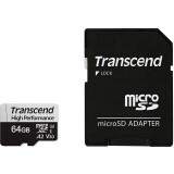Atmiņas kartes 64Gb MicroSD Transcend + SD adapter (TS64GUSD330S)
