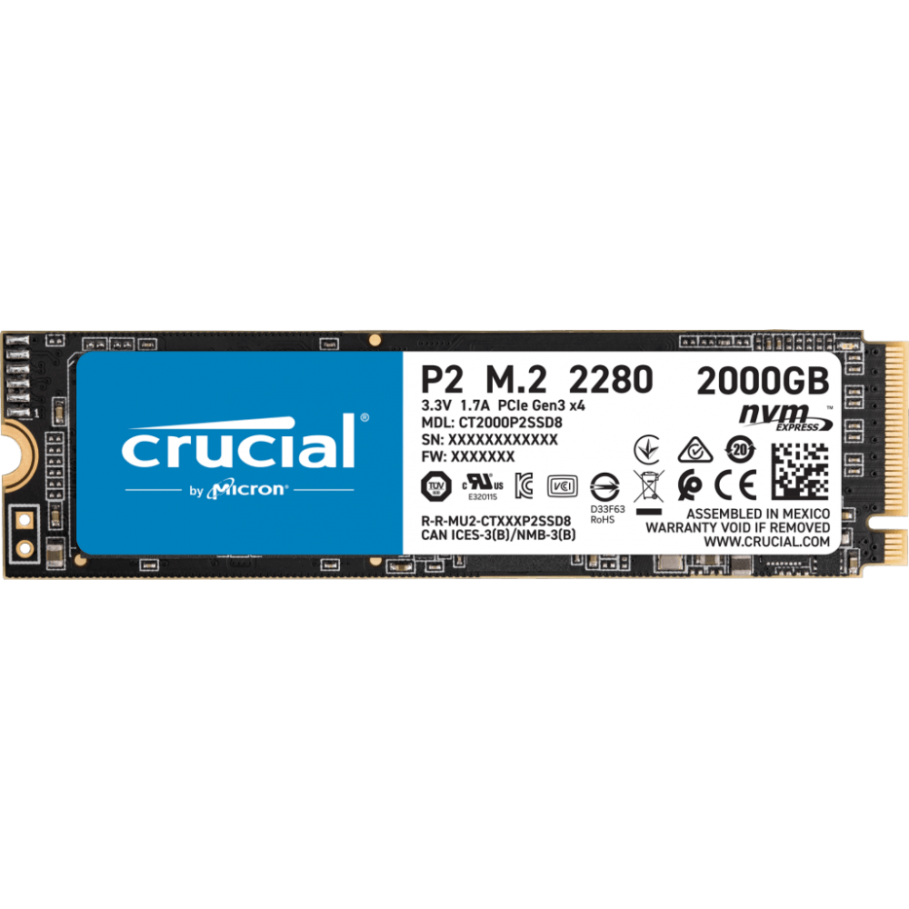 SSD disks 2Tb Crucial P2 (CT2000P2SSD8)