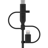 Kabel USB - microUSB/USB Type-C/Lightning, 1m, Belkin CAC001bt1MBK