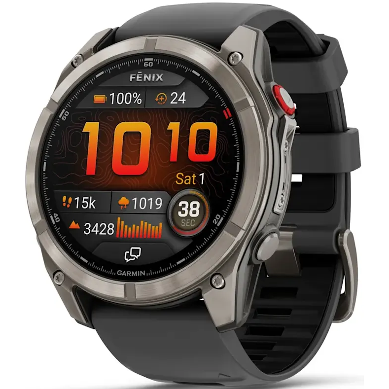 Smartwatch Garmin fenix 8 Pro 51mm Sapphire Titanium with Graphite/Black Silicone Band - 010-03199-11