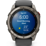 Smartwatch Garmin fenix 8 Pro 51mm Sapphire Titanium with Graphite/Black Silicone Band (010-03199-11)
