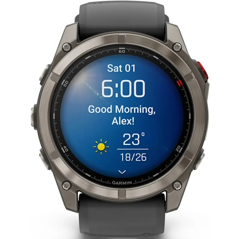 Smartwatch Garmin fenix 8 Pro 51mm Sapphire Titanium with Graphite/Black Silicone Band - 010-03199-11 - Foto 2