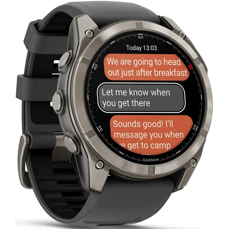 Smartwatch Garmin fenix 8 Pro 51mm Sapphire Titanium with Graphite/Black Silicone Band - 010-03199-11 - Foto 3