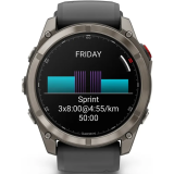 Smartwatch Garmin fenix 8 Pro 51mm Sapphire Titanium with Graphite/Black Silicone Band (010-03199-11)