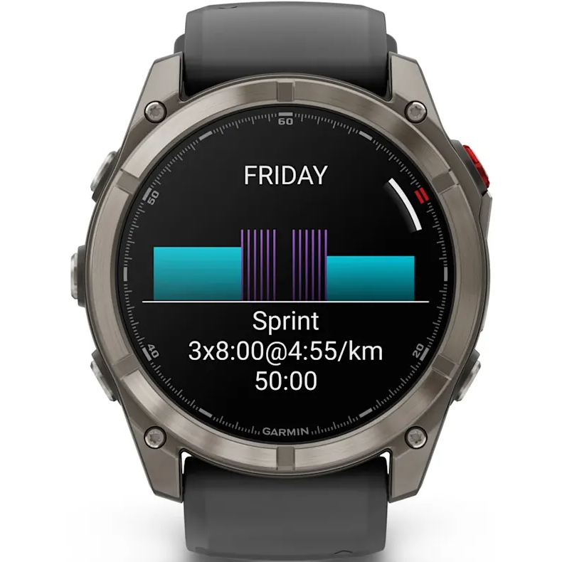Smartwatch Garmin fenix 8 Pro 51mm Sapphire Titanium with Graphite/Black Silicone Band - 010-03199-11 - Foto 5