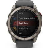 Smartwatch Garmin fenix 8 Pro 51mm Sapphire Titanium with Graphite/Black Silicone Band (010-03199-11)