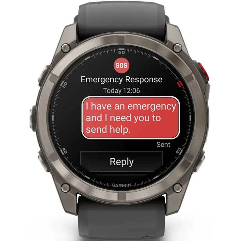 Smartwatch Garmin fenix 8 Pro 51mm Sapphire Titanium with Graphite/Black Silicone Band - 010-03199-11 - Foto 8