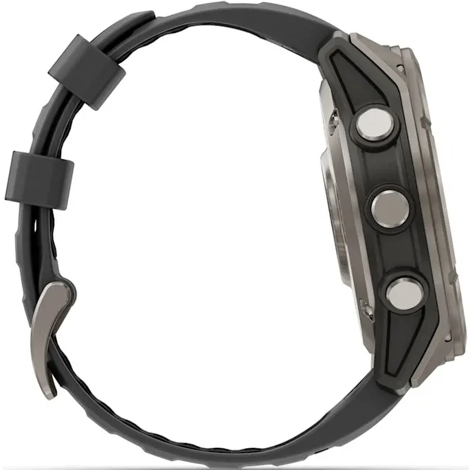 Smartwatch Garmin fenix 8 Pro 51mm Sapphire Titanium with Graphite/Black Silicone Band - 010-03199-11 - Foto 9