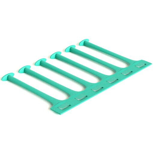 Kabeļu organizatora ķemme Hyperline CFS-6U-BL