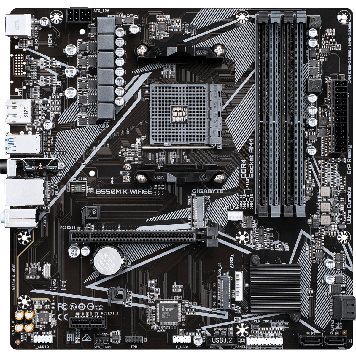 carte mère Gigabyte B550M K WIFI6E