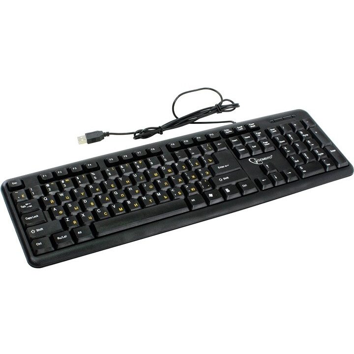 Tastatūra Gembird KB-8320U RU/LAT Black - KB-8320U-Ru_Lat-BL