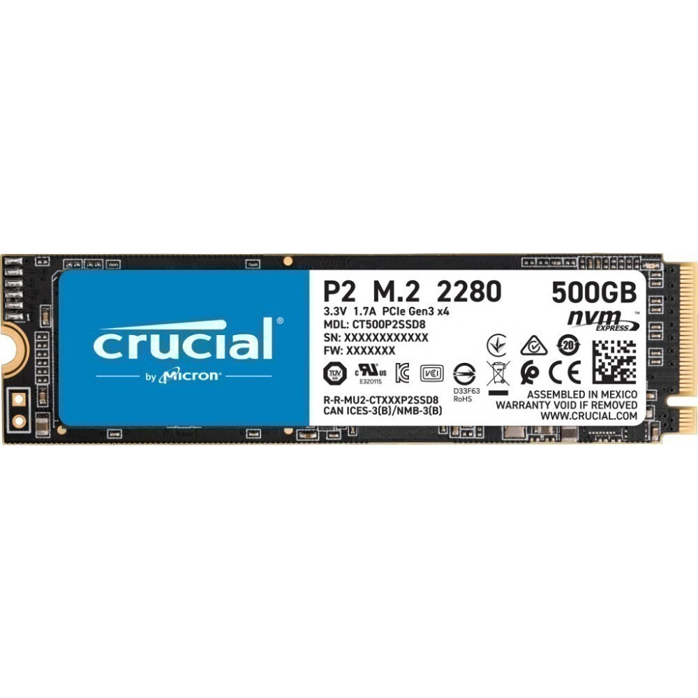 SSD 500Gb Crucial P2 (CT500P2SSD8)