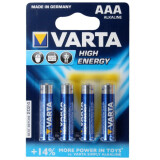Batterie Varta High Energy / Longlife Power (AAA, 4 шт.) (04903121414)