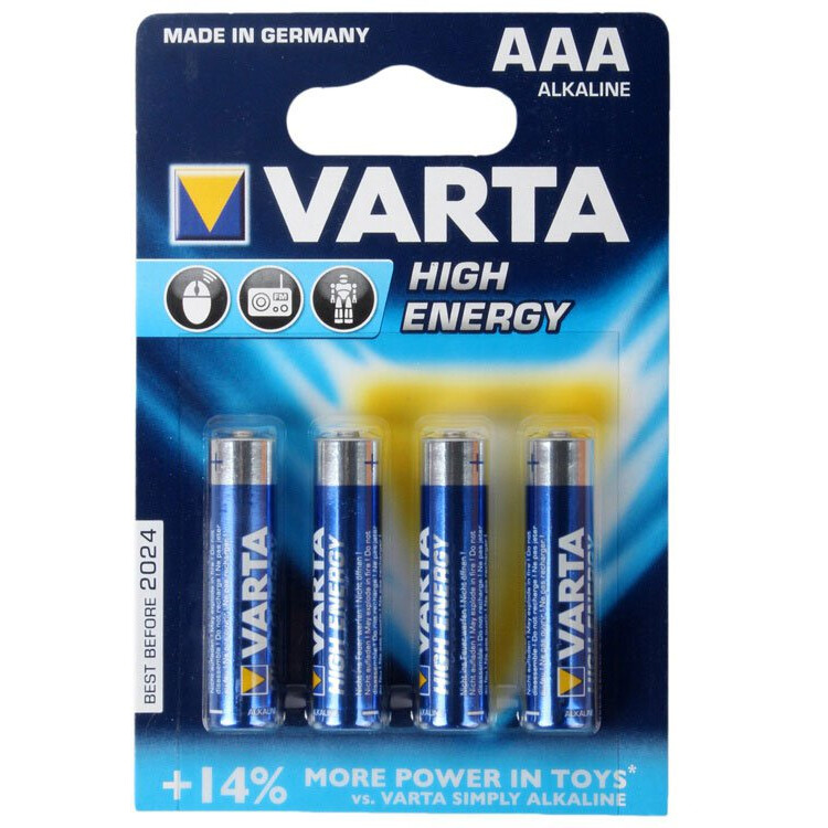 Batterie Varta High Energy / Longlife Power (AAA, 4 шт.) - 04903121414