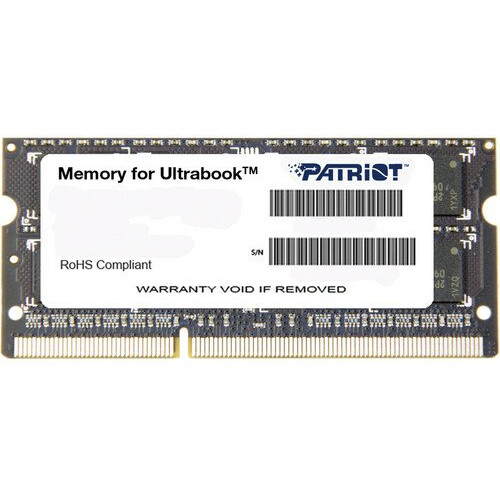 Operatīvā atmiņa 4Gb DDR-III 1600MHz Patriot SO-DIMM (PSD34G1600L81S)