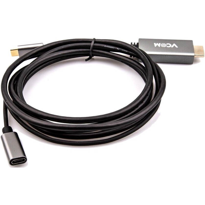 Kabelis USB Type-C - HDMI, 1.8m, VCOM CU423MCPD-1.8M