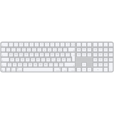clavier Apple Magic Keyboard With Touch ID and Numeric Keypad White Keys (USB-C) (German) (MXK73D/A)