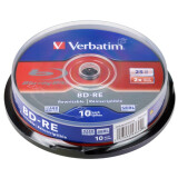 BD-RE Disc Verbatim 25GB 2x Cake Box (10 pcs) (43694)