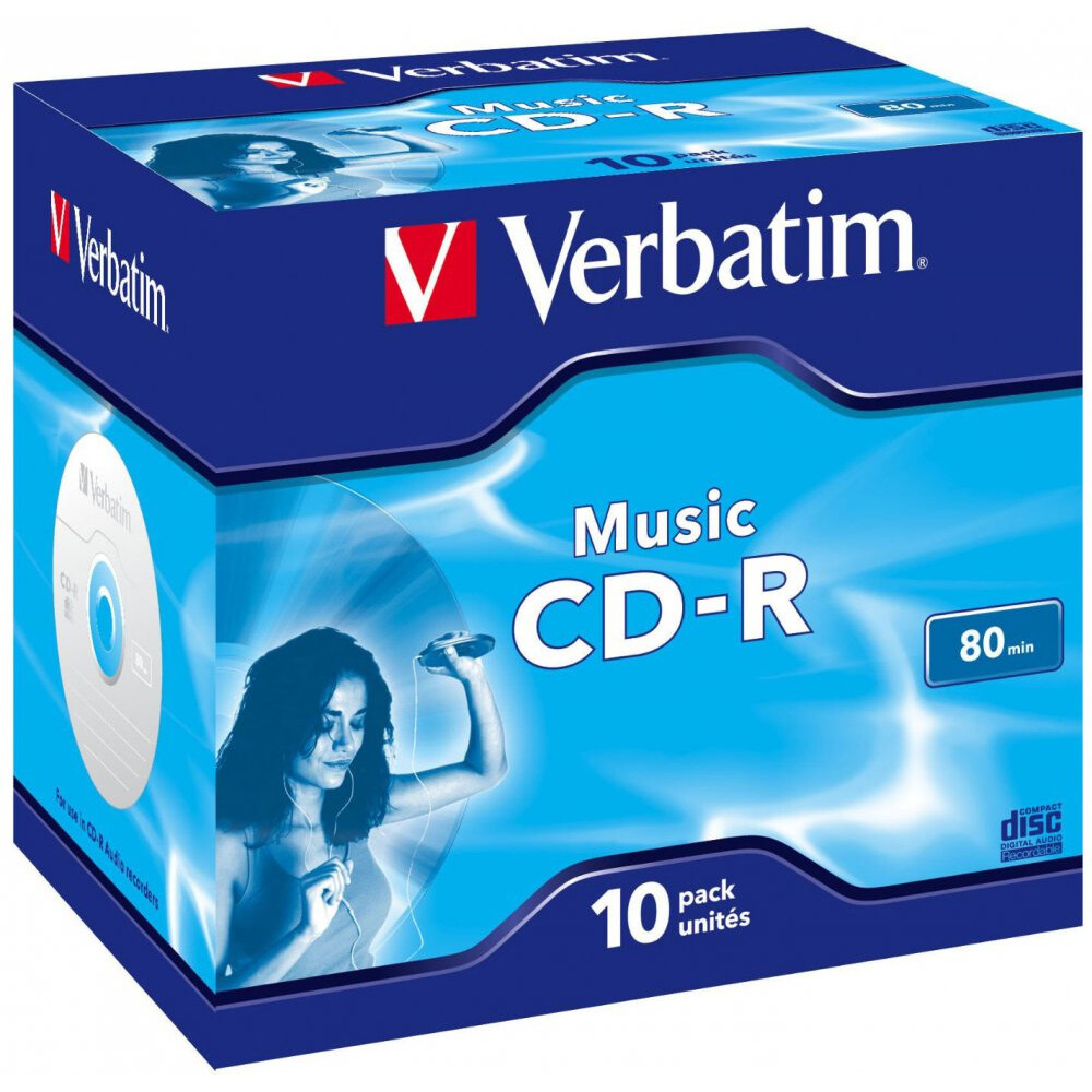 CD-R Laufwerk Verbatim 700MB 52x Music Jewel Case (10 pcs) - 43365
