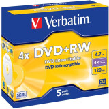 DVD+RW Laufwerk Verbatim 4.7GB 4x Jewel Case (5 pcs) (43229)