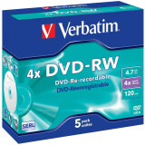DVD-RW Laufwerk Verbatim 4.7GB 4x Jewel Case (5 pcs) (43285)