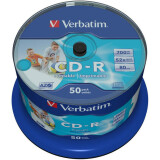 CD-R Laufwerk Verbatim 700MB 52x AZO Cake Box Printable (50 pcs) (43438)
