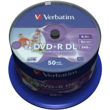 DVD+R Laufwerk Verbatim 8.5GB DL 8x Full Ink Printable (50 pcs) (43703)