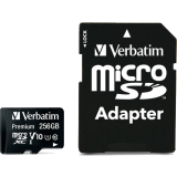 Carte mémoire 256GB MicroSD Verbatim + SD adapter (44087)