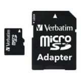Carte mémoire 32GB MicroSD Verbatim + SD adapter (44083)