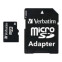 Carte mémoire 32GB MicroSD Verbatim + SD adapter (44083)