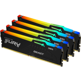 Mémoire vive 128GB DDR5 5600MHz Kingston Fury Beast RGB (KF556C40BBAK4-128) (4x32GB KIT)