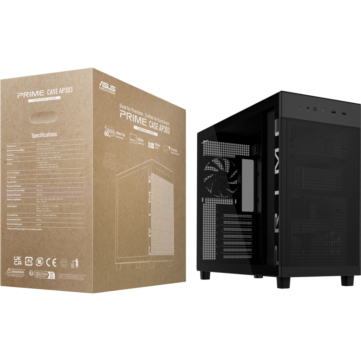 Case ASUS Prime AP303 TG Black - 90DC00V0-B39010 - photo 14