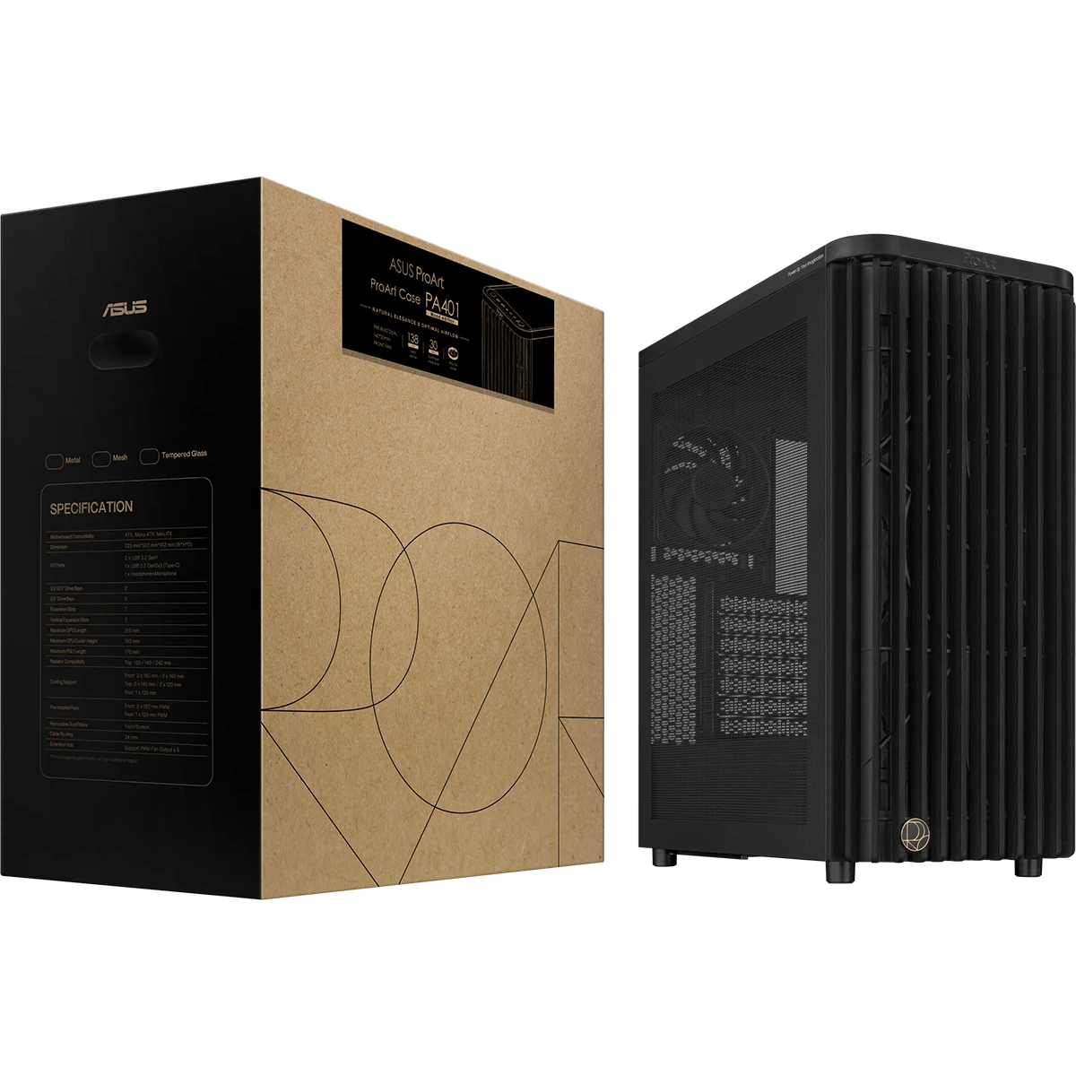 Case ASUS ProArt PA401 Wood Edition Mesh Panel Black - 90DC00M0-B39040 - photo 18