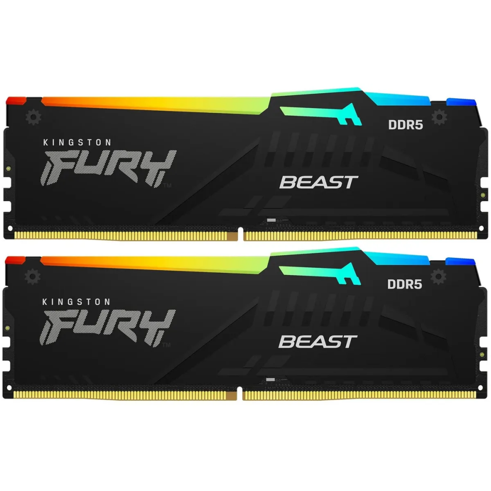 Arbeitsspeicher 16GB DDR5 6000MHz Kingston Fury Beast RGB (KF560C30BBEAK2-16) (2x8GB KIT)