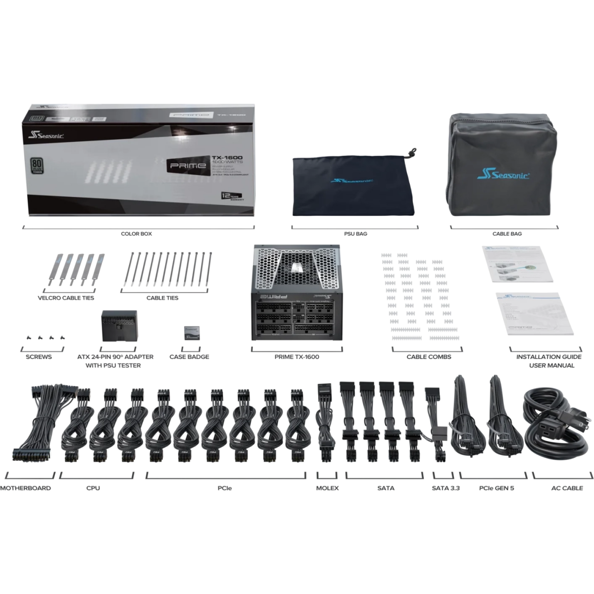 Power supply 1600W Seasonic Prime TX-1600 ATX 3.1 - PRIME-TX-1600-ATX30 - photo 9