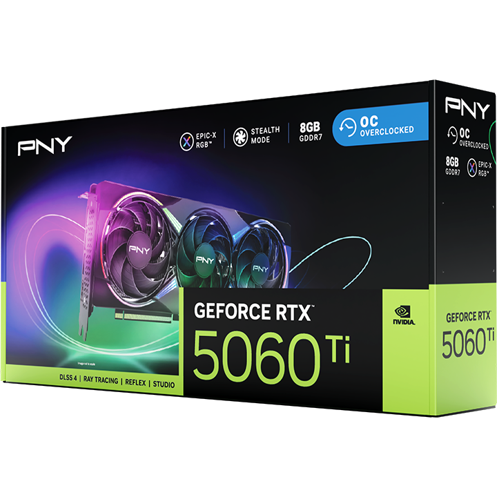 carte graphique NVIDIA GeForce RTX 5060 Ti PNY EPIC-X Triple Fan ARGB OC 8GB (VCG5060T8TFXXPB1-O) - photo 10