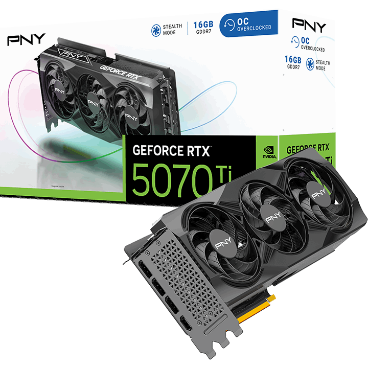 carte graphique NVIDIA GeForce RTX 5070 Ti PNY Triple Fan OC 16GB (VCG5070T16TFXPB1-O) - photo 9