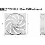 Ventilateur pour boîtier Be Quiet Light Wings LX 120mm PWM High Speed White, 3 pcs (BL125)
