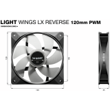 Ventilateur pour boîtier Be Quiet Light Wings LX 120mm PWM Reverse Black (BL132)