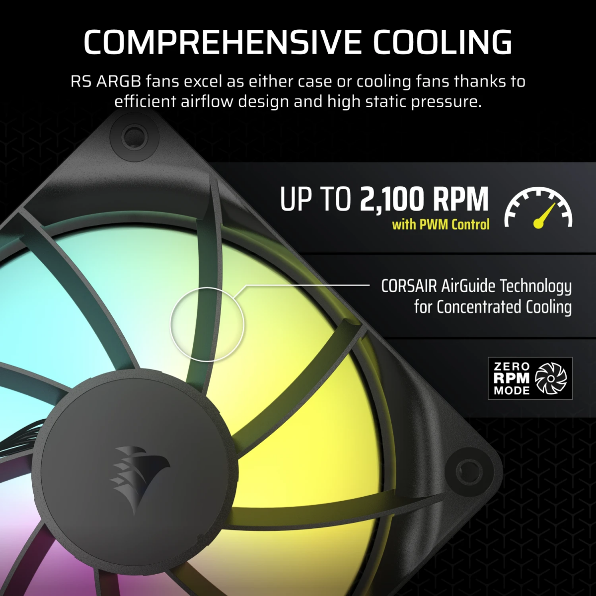 Ventilateur pour boîtier Corsair RS120 ARGB Black (CO-9050181-WW) - photo 7